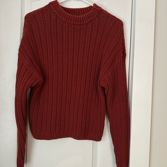 Universal Thread Rich Red Ribbed Sweater - Picture 1 of 4